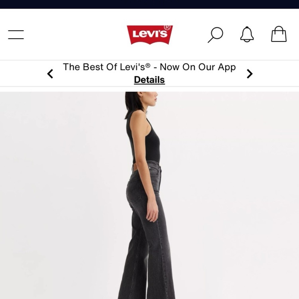 Levis 70s high flare jeans high rise faded black size [31]